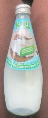 Coconut milk drink with nata de coco