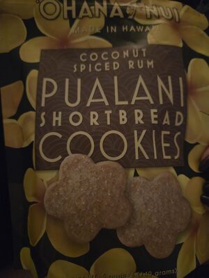 Coconut Spiced Rum Pualani Shortbread Cookies