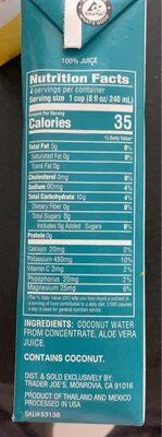 Coconut water with aloe vera juice