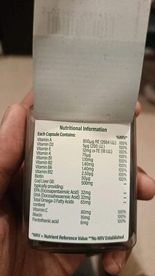 cod live oil capsule with Multivitamins