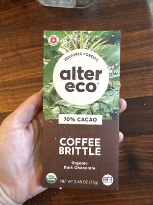 Coffee Brittle Organic Dark Chocolate