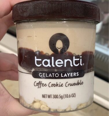 Coffee cookie crumble gelato layers