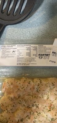 Cooked Prawn Skewers in Garlic Marinade