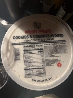 Cookies And Cream Reduced Fat Ice cream