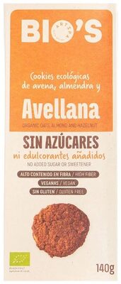 Cookies ecológicas de avena, almendra y avellana