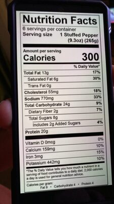 Costco Stiffed Peppers