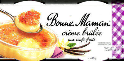 Crème brûlée aux œufs frais