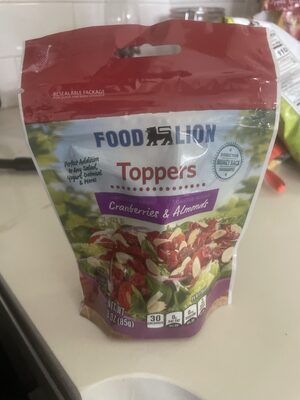 Cranberries and toasted almonds