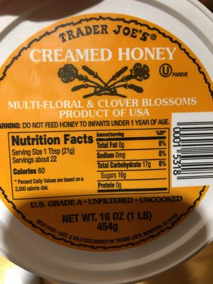 Creamed Honey, Multi-Floral & Clover Blossoms