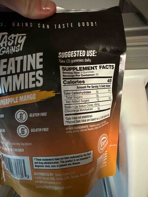 Creatine Gummies Pineapple Mango