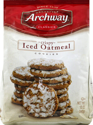 Crispy Iced Oatmeal Cookies