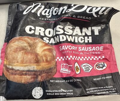 Croissant Sandwich Savory Sausage With Egg And Cheese