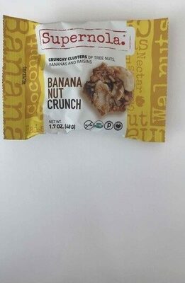 Crunch clusters of tree nuts, bananas, and rasins