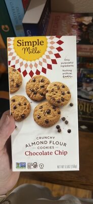 Crunchy Almond Flour Cookies Chocolate Chip