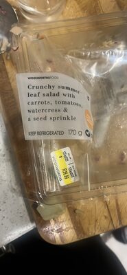 Crunchy summer leaf salad with carrots, tomatoes, watercress & a seed sprinkle