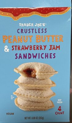 Crustless Peanut Butter & Strawberry Jam Sandwiches