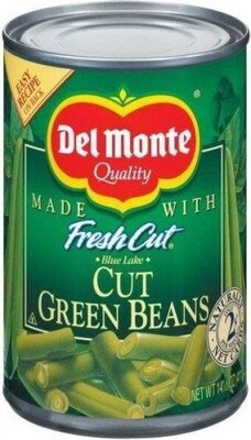 Cut green beans with natural sea salt