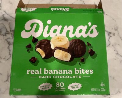 dark chocolate banana bites