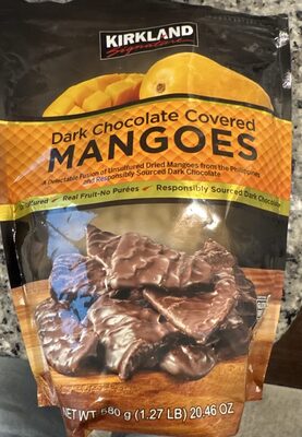 Dark Chocolate Covered Mangoes