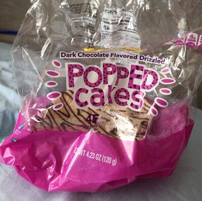 Dark Chocolate Flavored Drizzled Popped Cakes