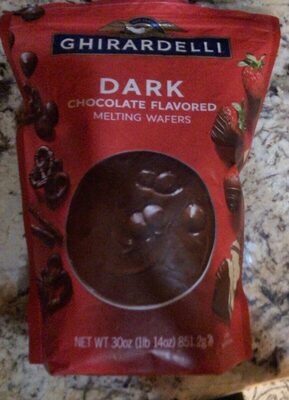 dark chocolate flavored melting wafers