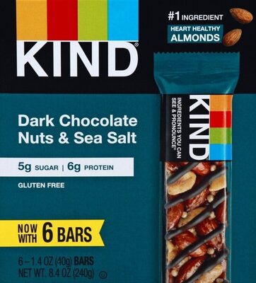 Dark chocolate nuts & sea salt bar