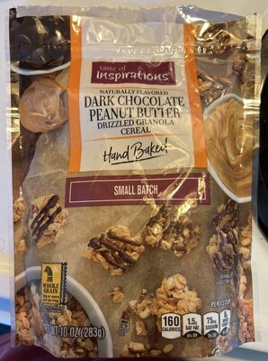 Dark Chocolate, Peanut Butter, Drizzled Granola Cereal