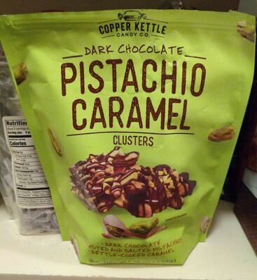 Dark Chocolate Pistachio Caramel Clusters