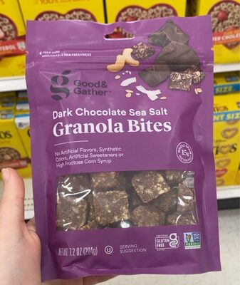 Dark chocolate sea salt granola bites
