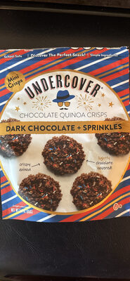 Dark Chocolate + Sprinkles Chocolate Quinoa Crisps