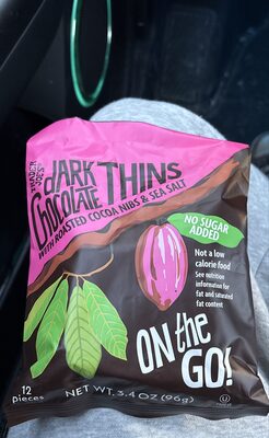 Dark Chocolate Thins with Roasted Cocoa Nibs & Sea Salt