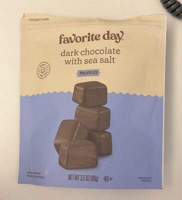 Dark chocolate with sea salt truffles