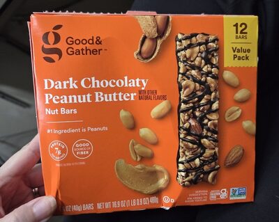 Dark chocolatey, peanut butter nut bars