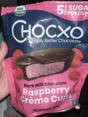 Dark Milk Chocolate Raspberry Crème Cups