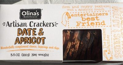 Date and apricot artisan crackers