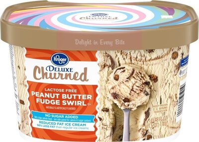 Deluxe lactose free peanut butter fudge swirl