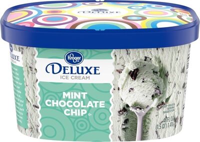 Deluxe mint chocolate chip ice cream