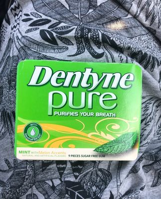 Dentyne pure gum mint/melon accents sugar free1x9 pc