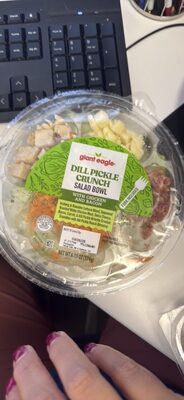 DILL PICKLE CRUNCH SALAD BOWL WITH CHICKEN AND BACON