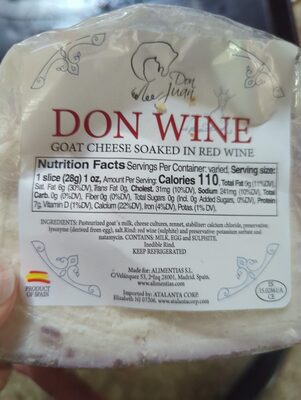 Don Wine Goat Cheese Soaked In Red Wine
