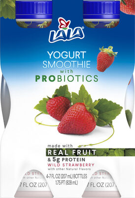 Drinkable yogurt smoothie with probiotics of