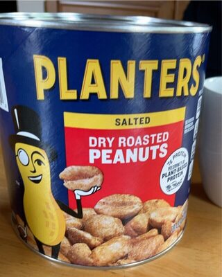 Dry roasted peanuts made with sea salt ounce container