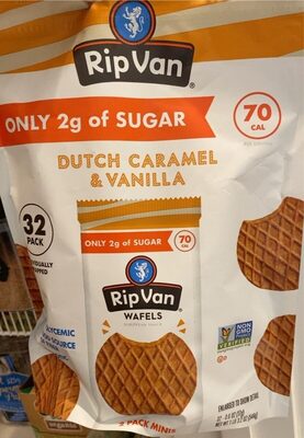 Dutch Caramel & Vanilla Wafels Only 3g of Sugar