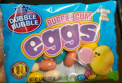 Egg shaped bubble gum