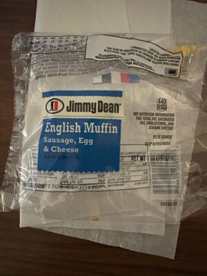 English Muffin with Sausage, Egg, & Cheese