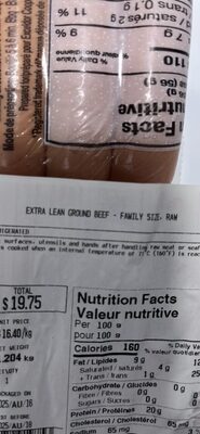 EXTRA LEAN GROUND BEEF - FAMILY SIZE, RAW