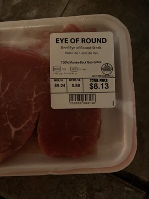 Eye Of Round Beef Eye Of Round Steak