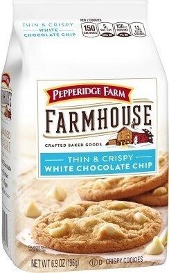 Farmhouse white chocolate chip crispy cookies