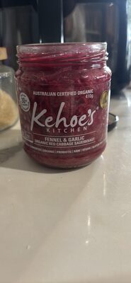 FENNEL & GARLIC ORGANIC RED CABBAGE SAUERKRAUT