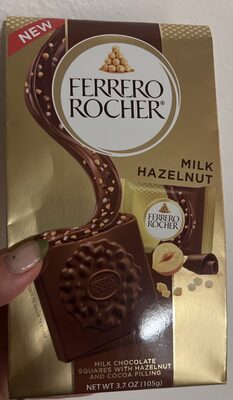 Ferrero Rocher Milk Chocolate Squares With Hazelnut And Cocoa Filling